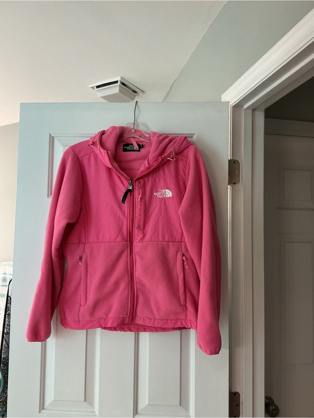 The North Face 800 Womens Pink Hooded Fleece Jacket
